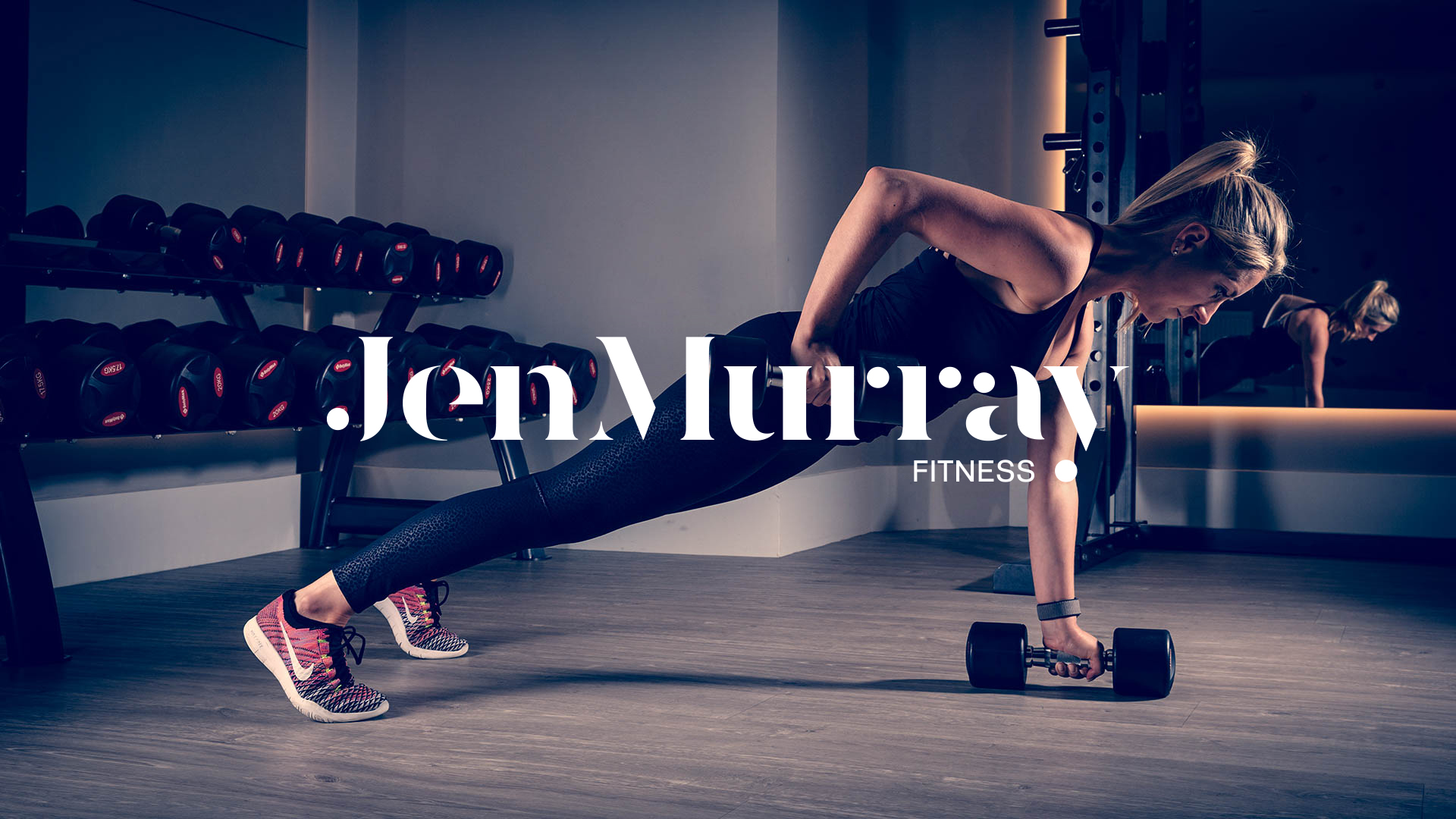 Fitness image displaying a logo for Jen Murray Personal Trainer created by KYAK Studio