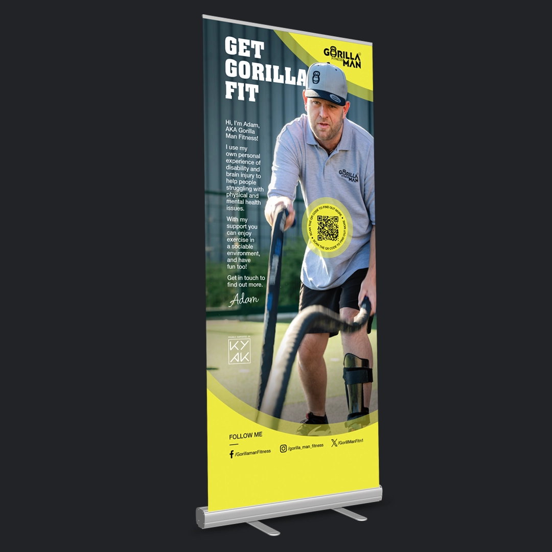 Gorilla Man Fitness pull up banner