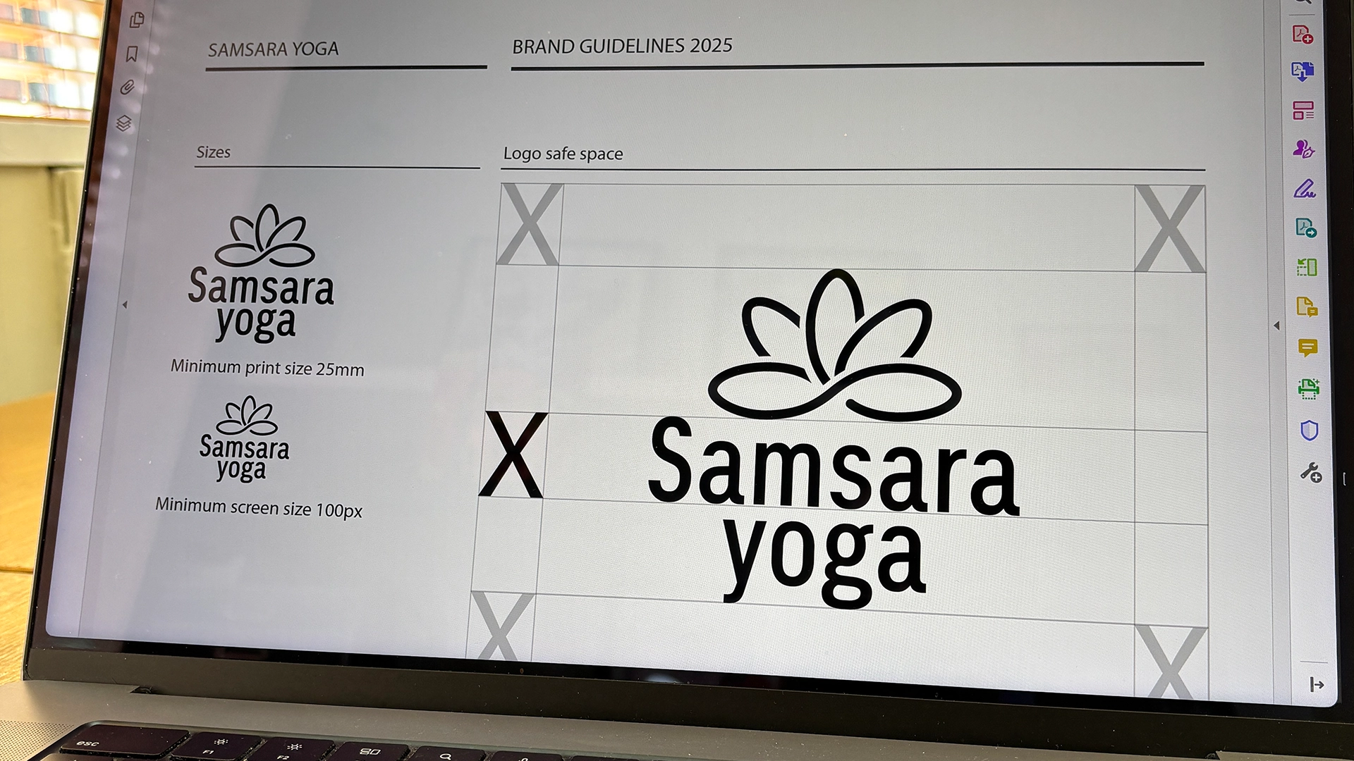 KYAK Studio Samsara Yoga brand guidelines image