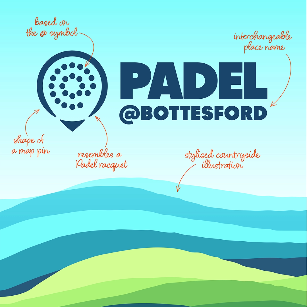 Padel@Bottesford logo and brand image