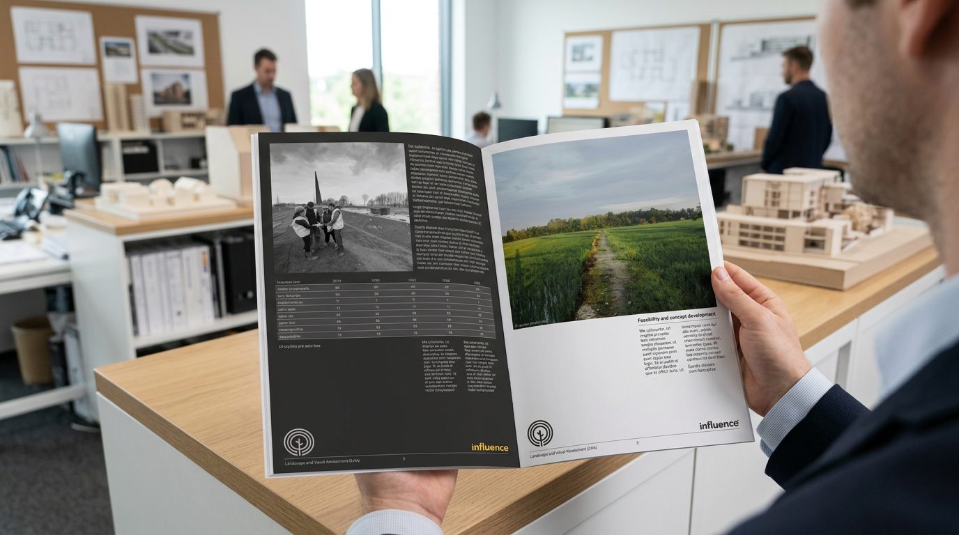 Influence Booklet mock up Influence branded report image