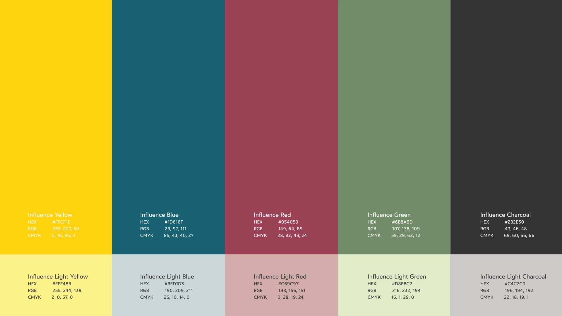 Influence brand colours image