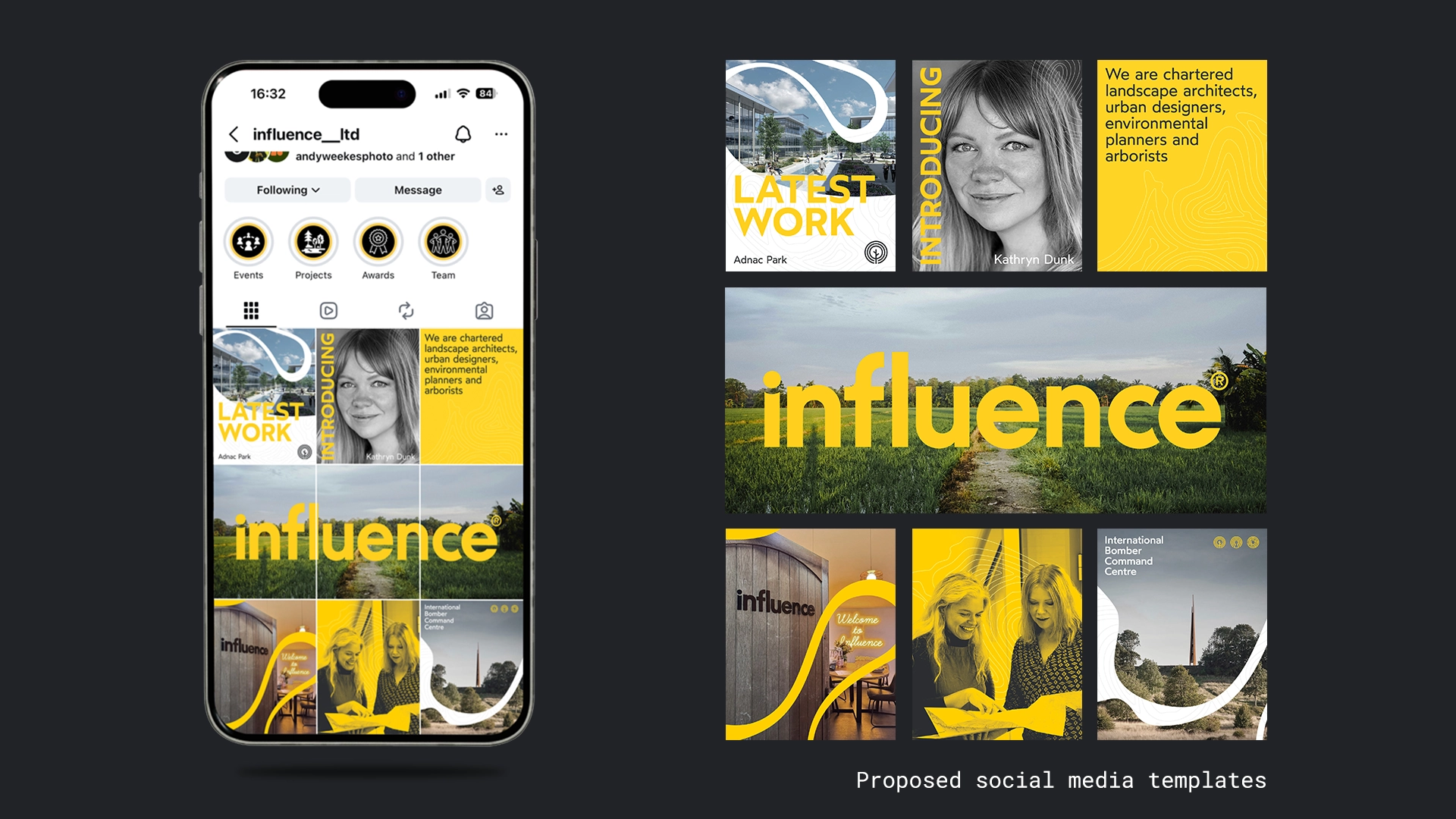 Influence social media templates image